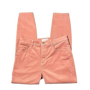 Loft High-Rise Corduroy Jeans Pants Size 29 / 8 Rose 26" Inseam